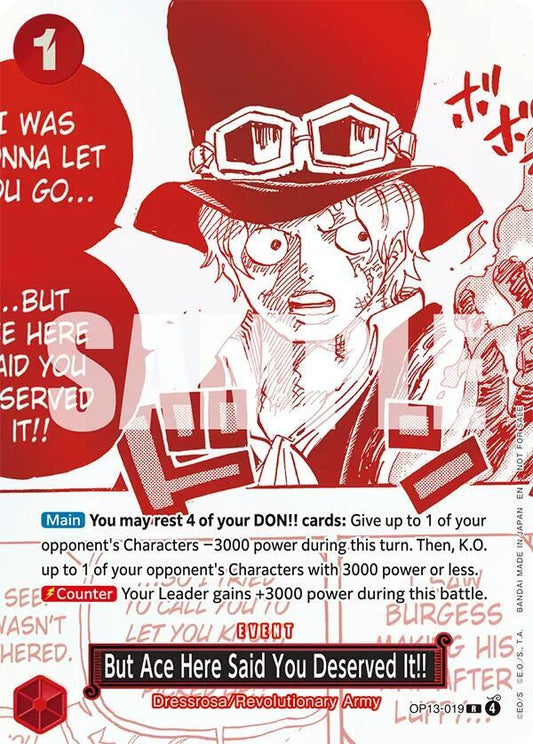 FR - But Ace Here Said You Deserved It!! (OP13-019) (V.1) (NM/MINT)