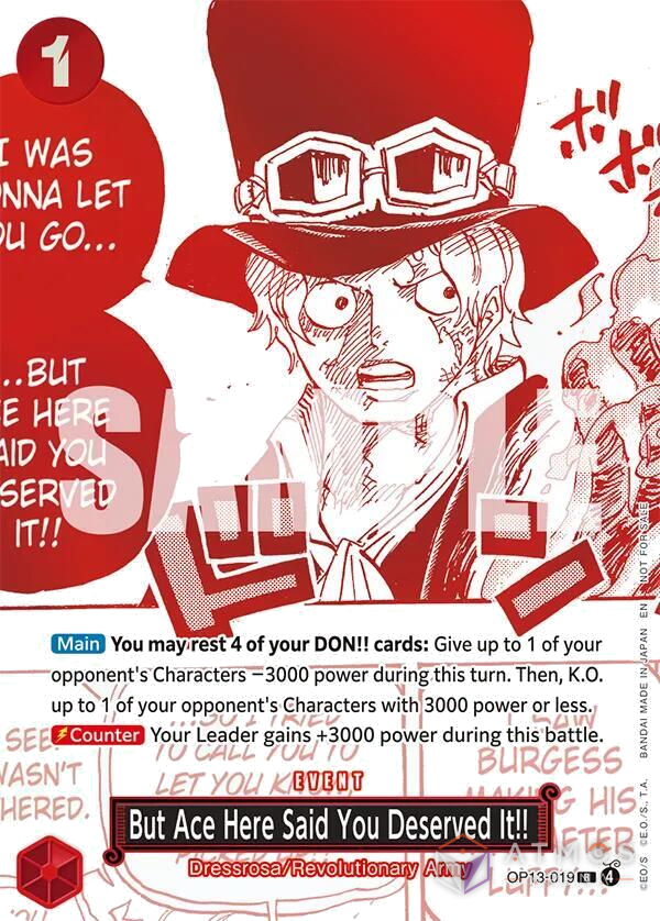 FR - But Ace Here Said You Deserved It!! (OP13-019) (V.1) (NM/MINT)