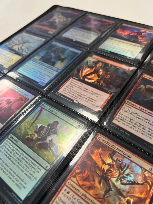 Lot de 10x classeurs de rangement 480 cartes (12 vues par page) - rabat élastique