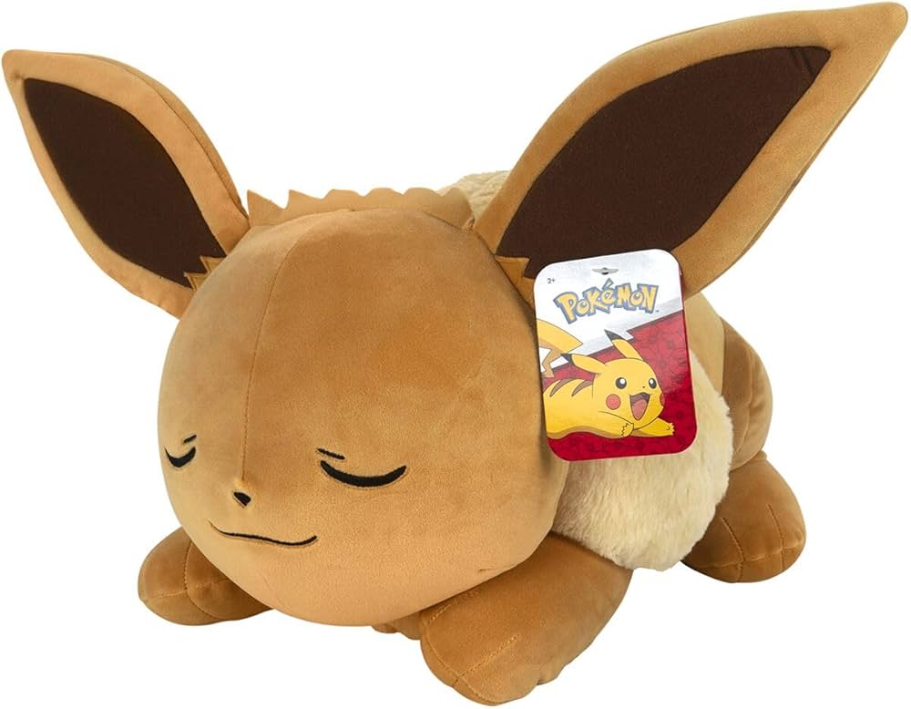 Pokémon - Peluche Evoli Dormant - 45cm
